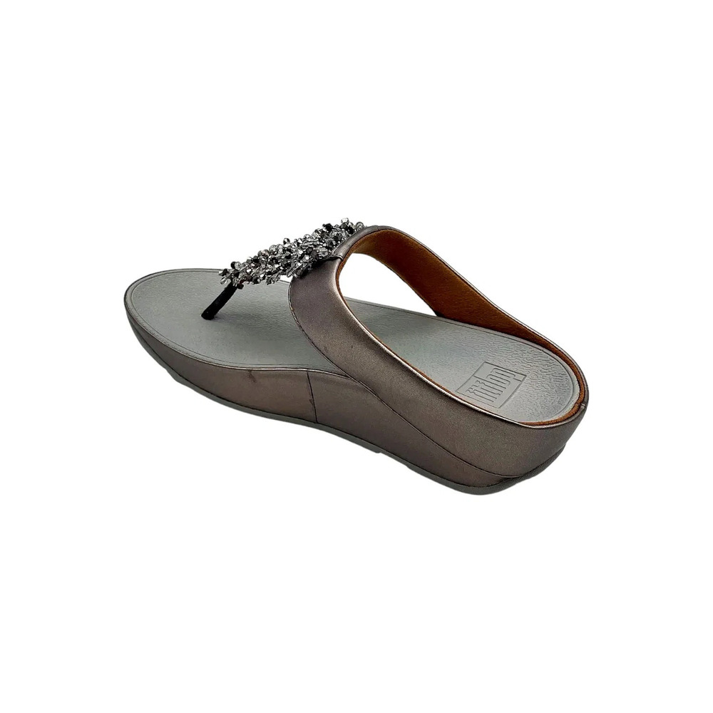 FitFlop Women's Rumba Beaded Toe-Post Sandals Pewter - Medium - Picture 3 of 3